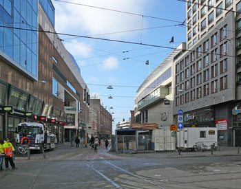 De Grote Markstraat. Hier werd door de grootwinkelbedrijven het meeste gebruik gemaakt van de Collectieve Winkel Ontzegging.