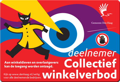 Deze sticker konden winkeliers die mededen aan de collectieve winkelontzegging (CWO) op hun deur bevestigen om notoire veelplegers buiten te houden. Tevergeefs. Justitie en rechtbank kenden hier geen enkele waarde aan toe, bleek tijdens een zitting van de rechtbank eind 2011.