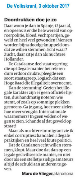 Maar de  toon van deze brief weerspiegelt de opstelling van de Volkskrant het meest in dit conflict. 