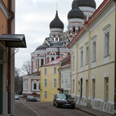 De Domberg behoort ook nog tot de oude stad. Hier domineert de Russische Nevski-kathedraal.