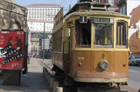 Het eindpunt van de tram door de binnenstad.