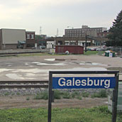 Station Galesburg. We zijn dus nog steeds in Illinois.