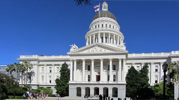 Het California State Capitol. Hier zetelt de regering van Californi.