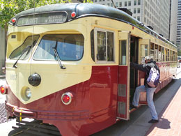 Bestemming bereikt: Market Street - De Grote Marktstraat van San Francisco.