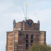 Er zijn meer kerktorens op de route, die nogal veel beloofden, maar dat niet waar konden maken. Van links naar rechts: Acquoy, Asperen, Leerdam en Beesd