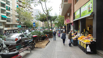 Carrer de Pi i Margall in Barcelona, waar ik een week lang op cursus was.